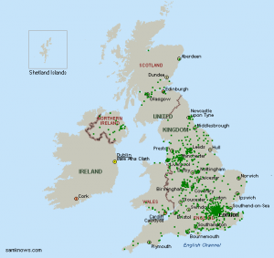 SDSL broadband coverage     Source: Samknows