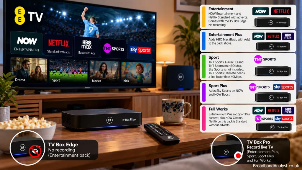 BT TV packages