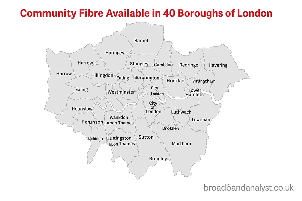 Community Fibre coverage map