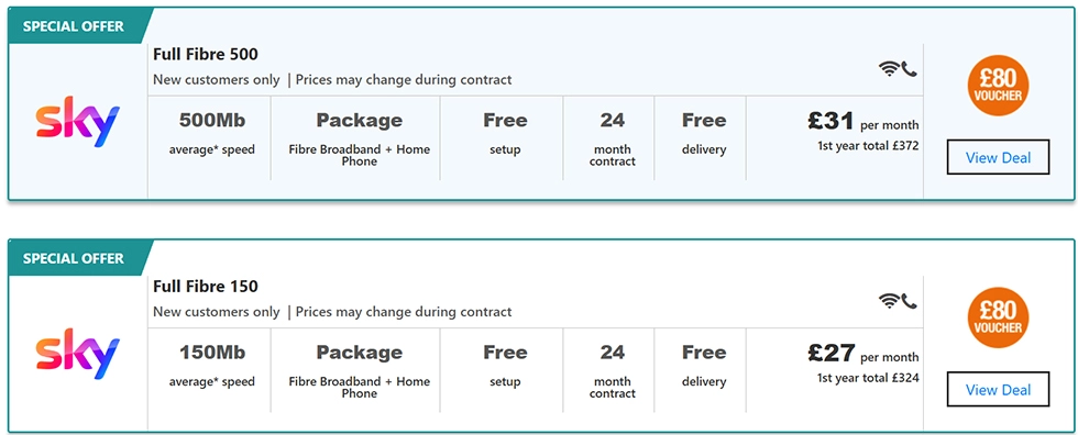 Sky Latest Deals